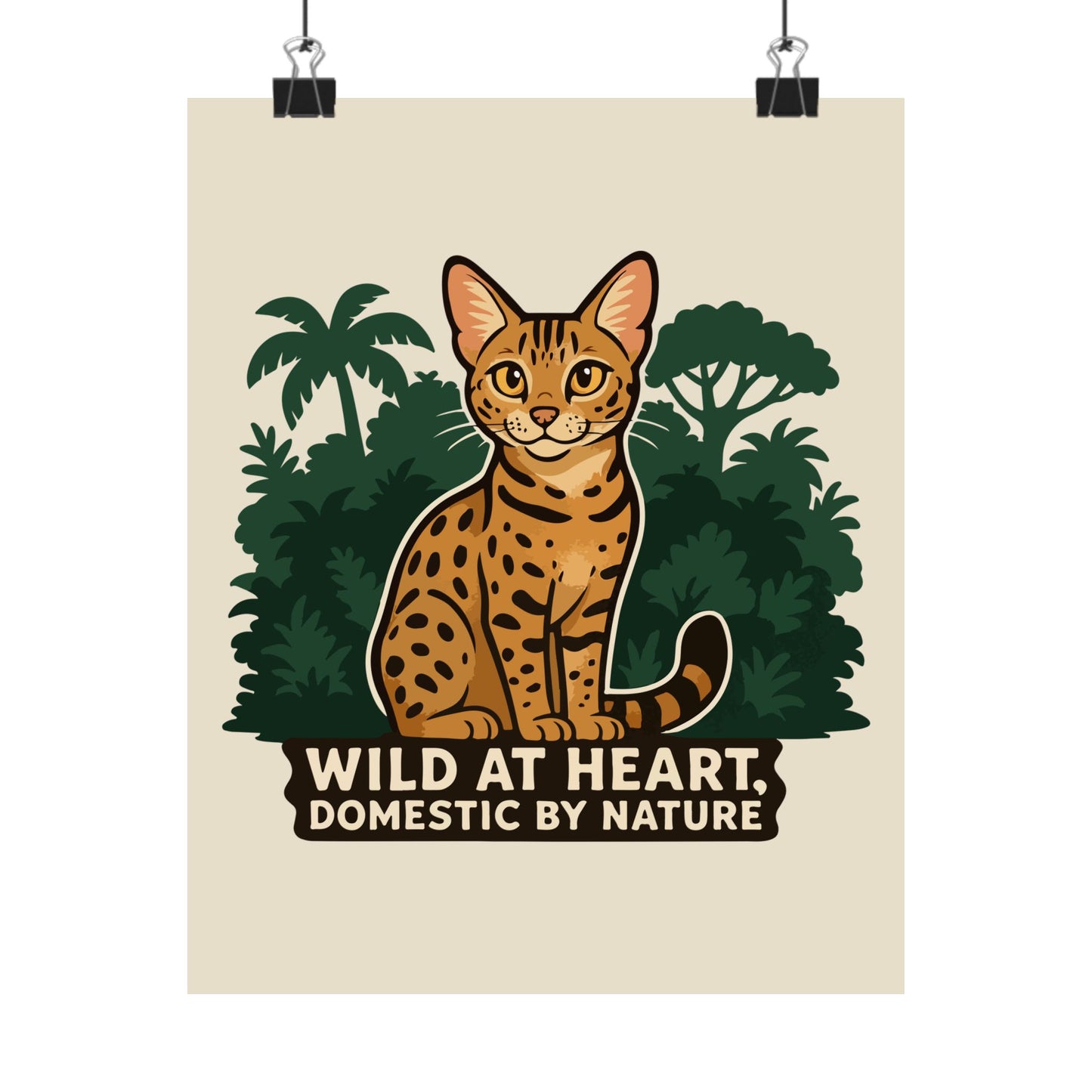 Funny Cat Memes: Wild at Heart Matte Vertical Poster - Cat Lover Decor