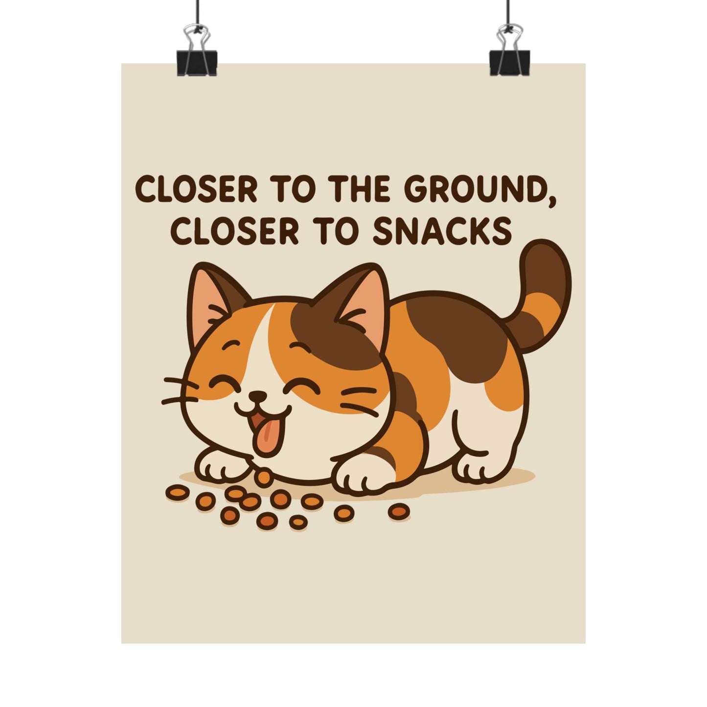 Funny Cat Memes: Cute Cat Snack Poster - Closer to Snacks Wall Art