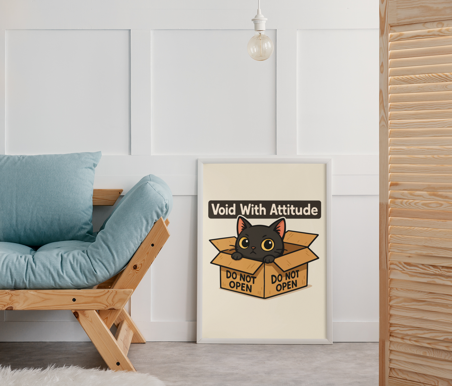 Matte Vertical Poster - 'Void With Attitude' Cat Design - Perfect for Pet Lovers and Home Decor
