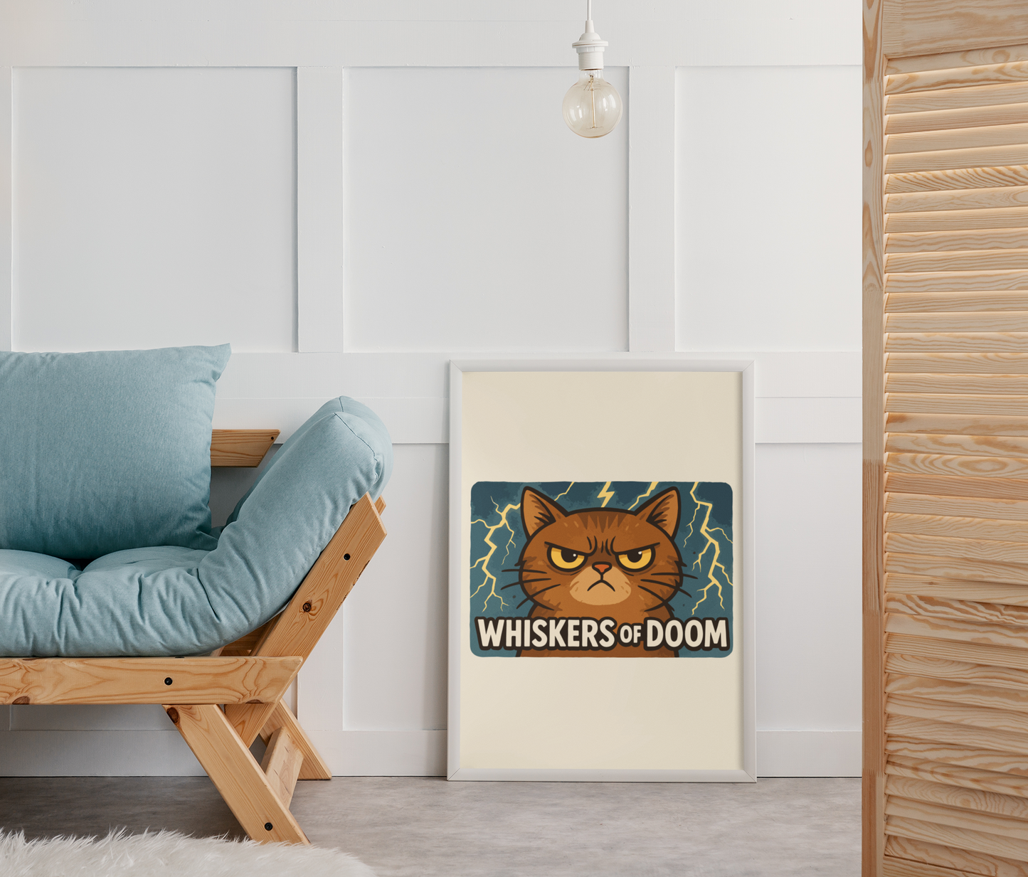 Whiskers of Doom Cat Poster - Matte Vertical Art Print for Cat Lovers