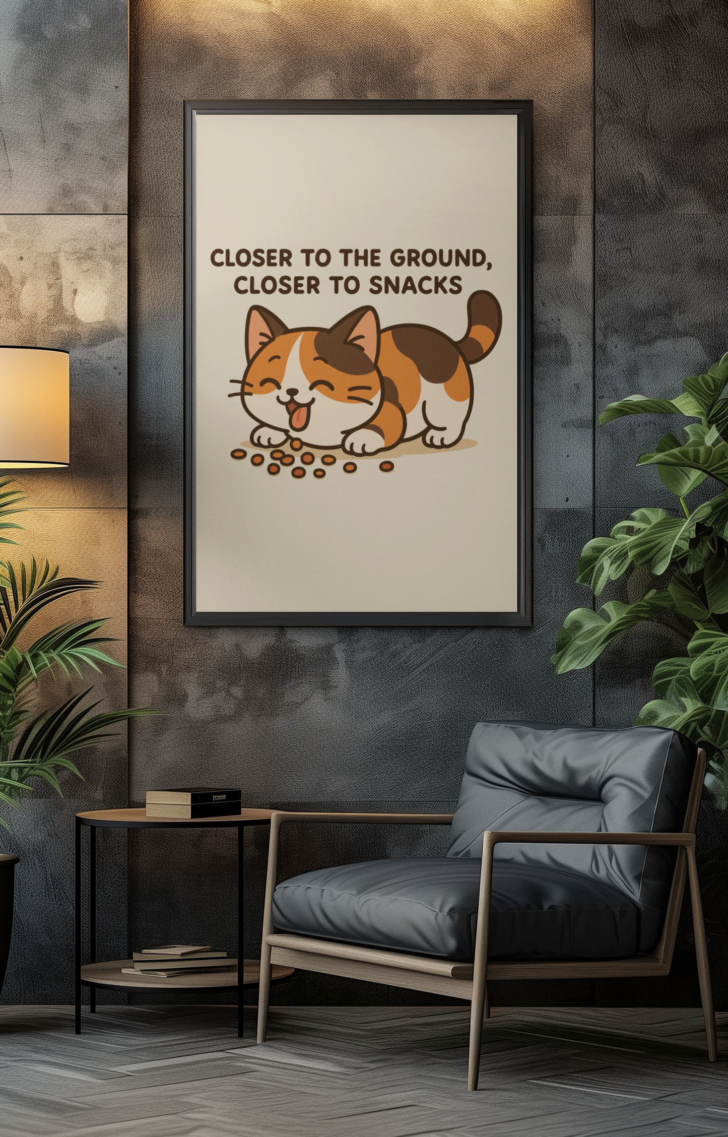 Funny Cat Memes: Cute Cat Snack Poster - Closer to Snacks Wall Art