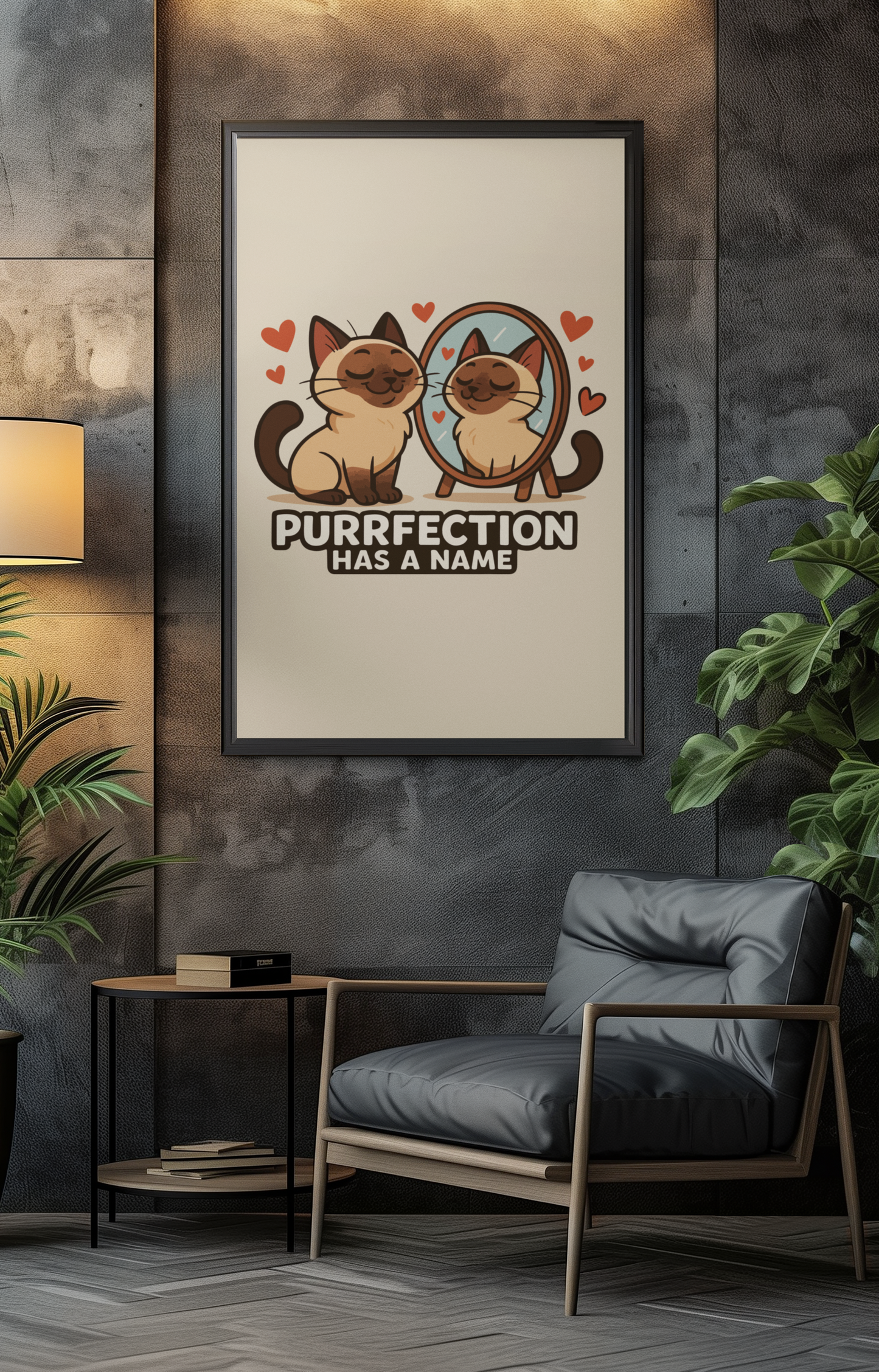 Funny Cat Memes: Cute Cat Poster - 'Purrfection Has a Name'