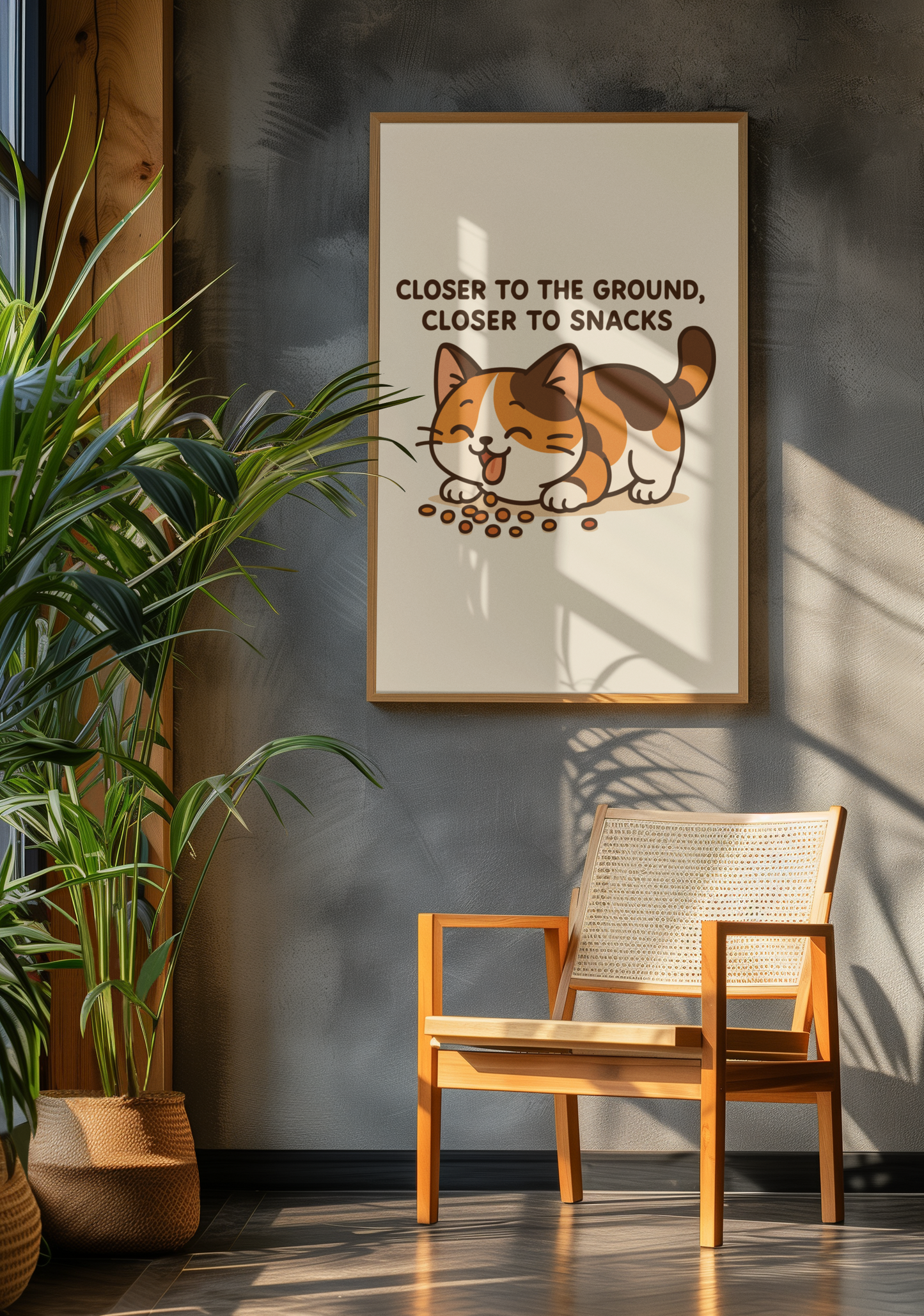Funny Cat Memes: Cute Cat Snack Poster - Closer to Snacks Wall Art
