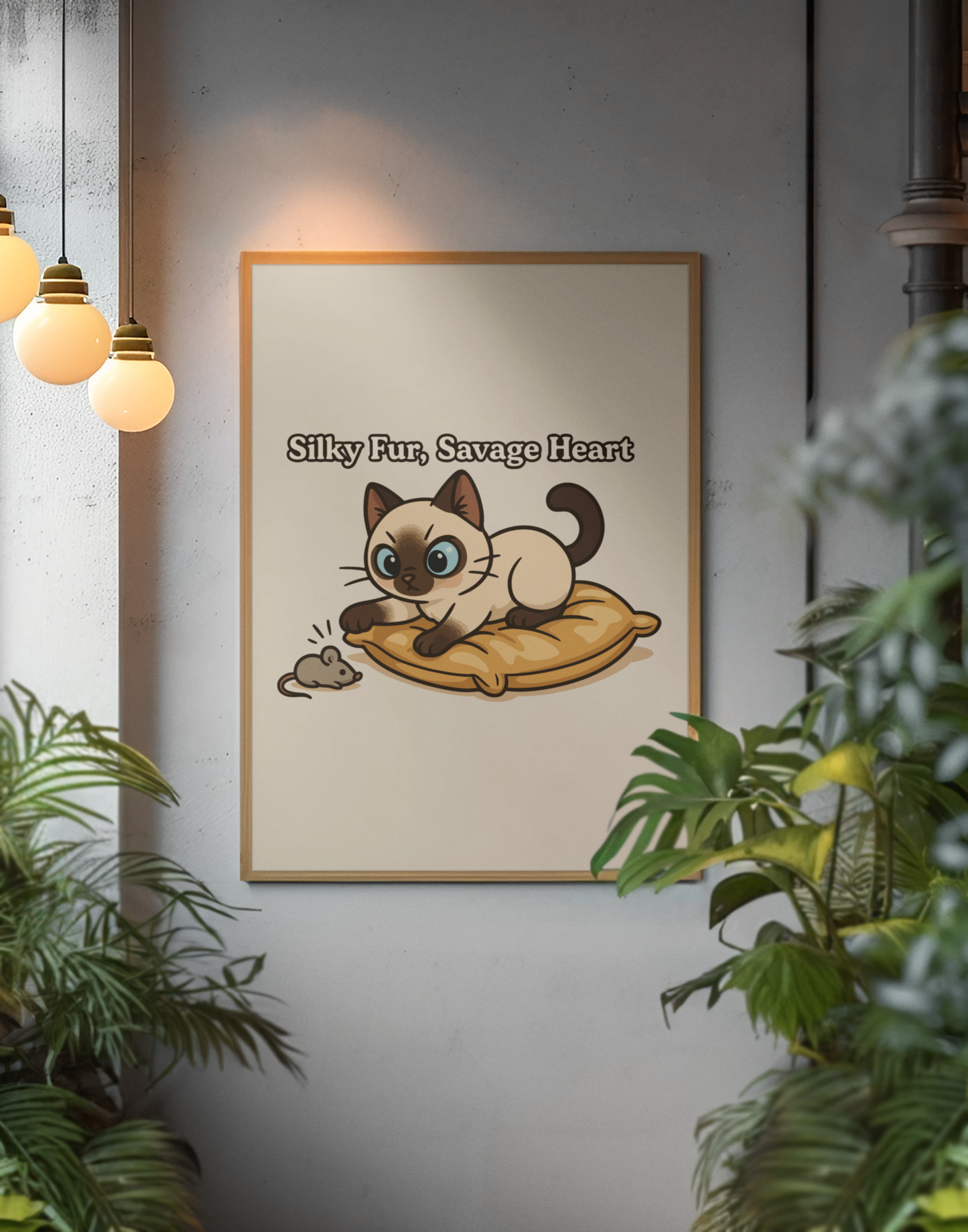 Funny Cat Memes: Cute Cat Matte Vertical Poster - "Silky Fur, Savage Heart"