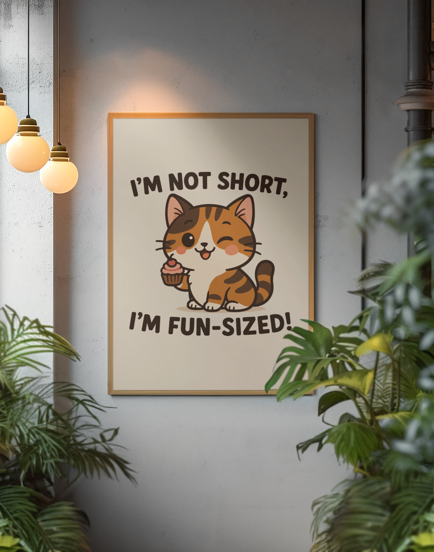 Funny Cat Memes: Cute Fun-Sized Cat Poster | Whimsical Wall Art for Cat Lovers | Adorable Home Decor