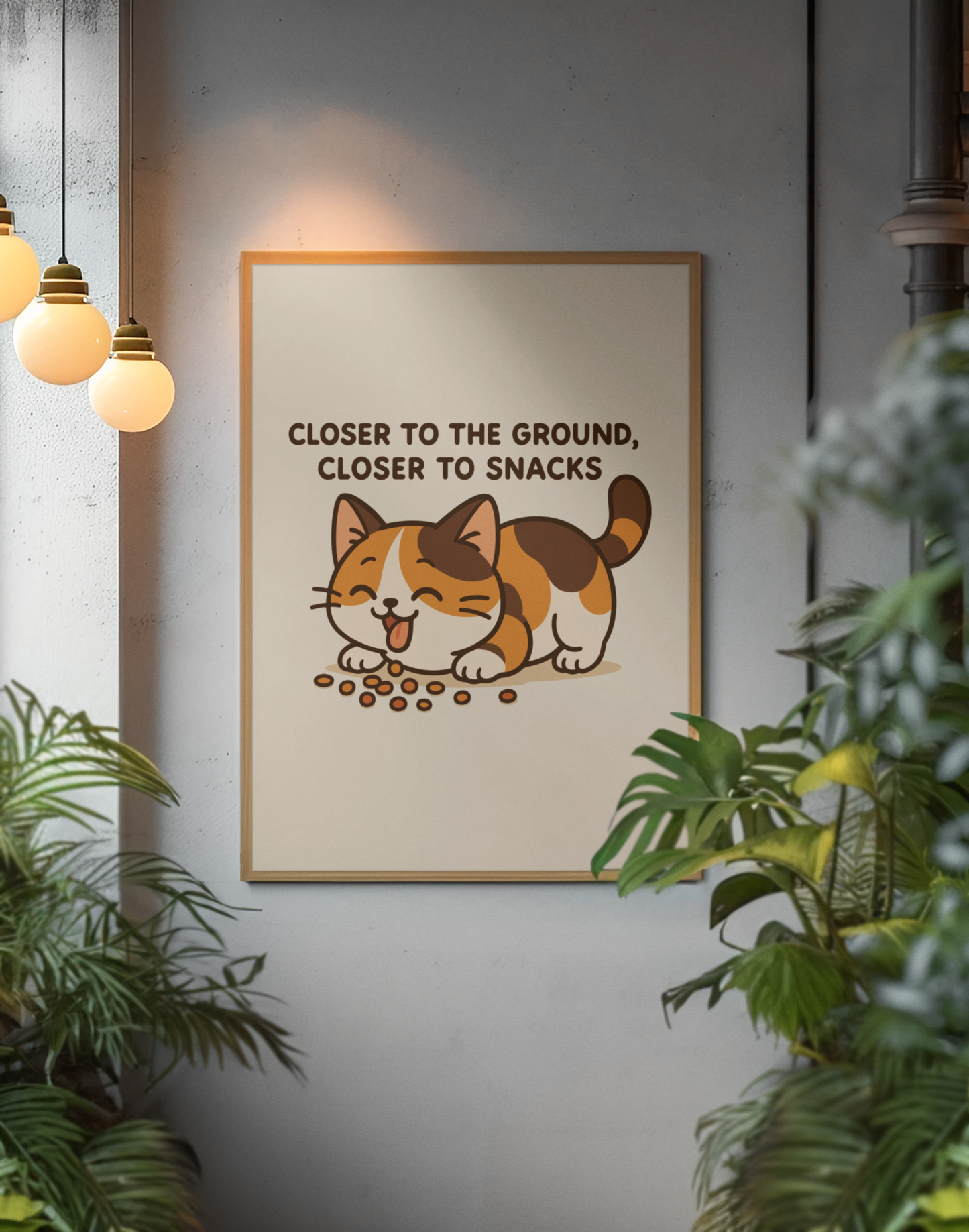 Funny Cat Memes: Cute Cat Snack Poster - Closer to Snacks Wall Art