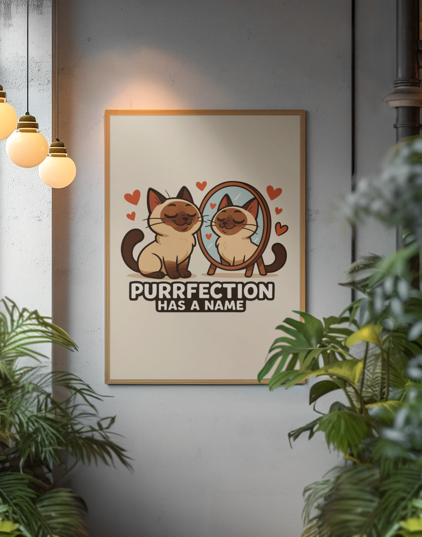 Funny Cat Memes: Cute Cat Poster - 'Purrfection Has a Name'