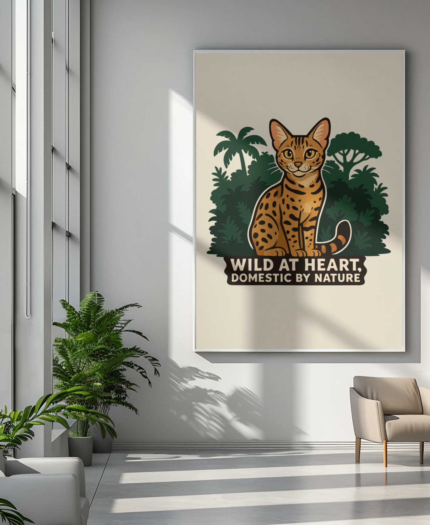 Funny Cat Memes: Wild at Heart Matte Vertical Poster - Cat Lover Decor