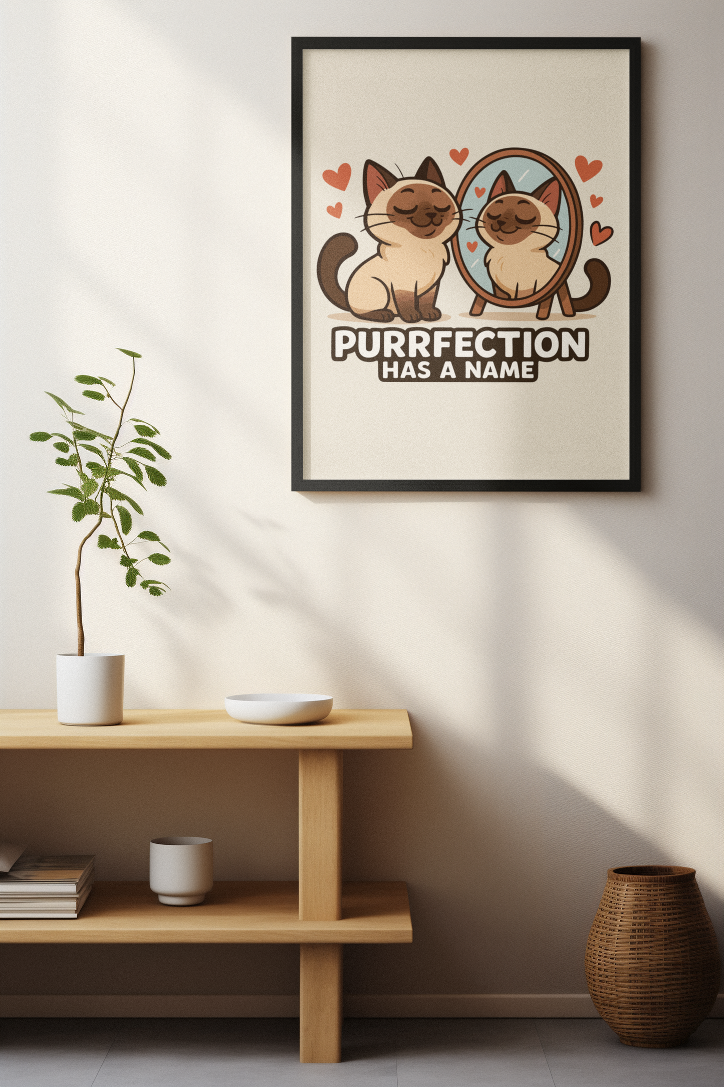 Funny Cat Memes: Cute Cat Poster - 'Purrfection Has a Name'