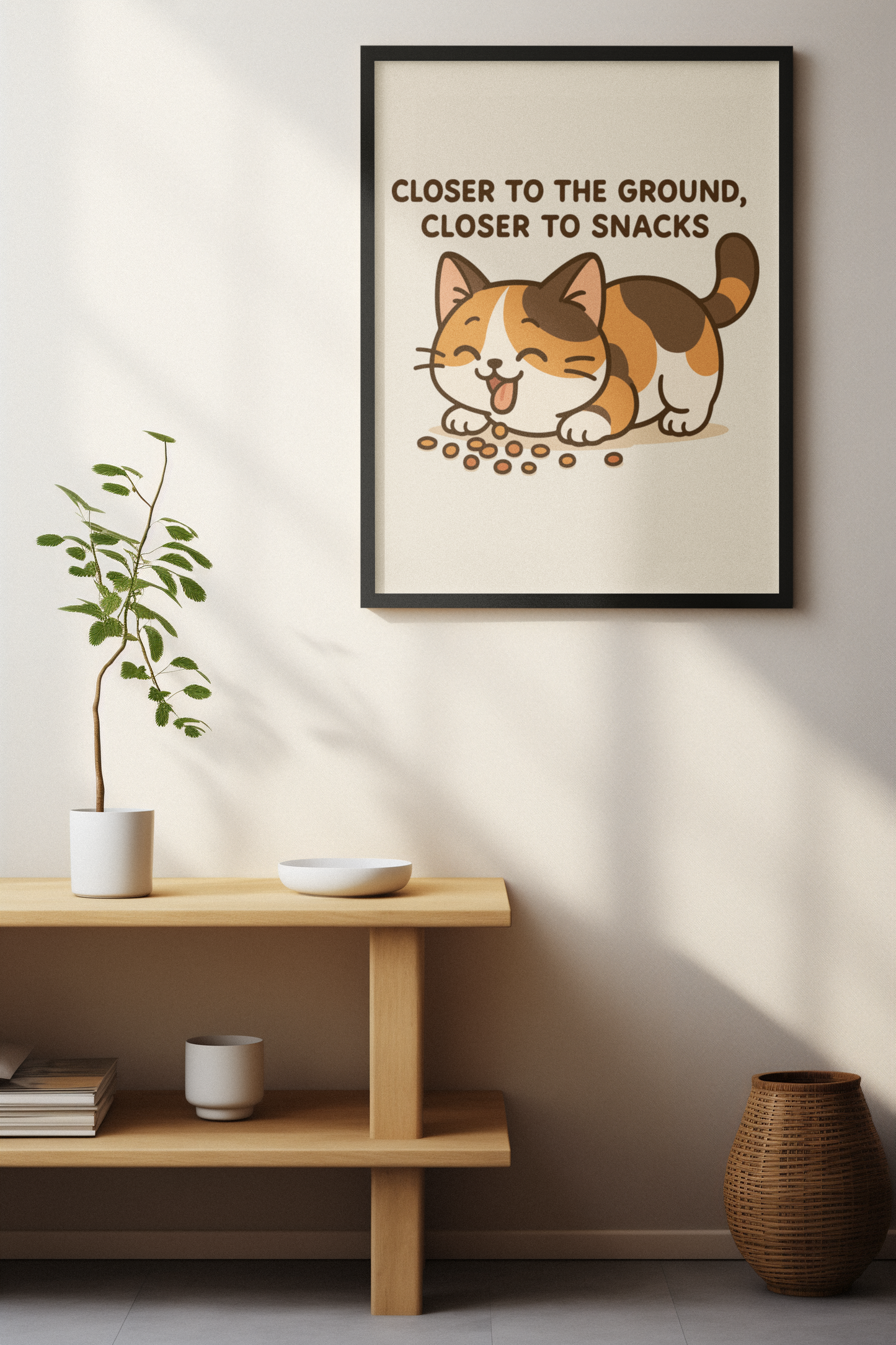 Funny Cat Memes: Cute Cat Snack Poster - Closer to Snacks Wall Art