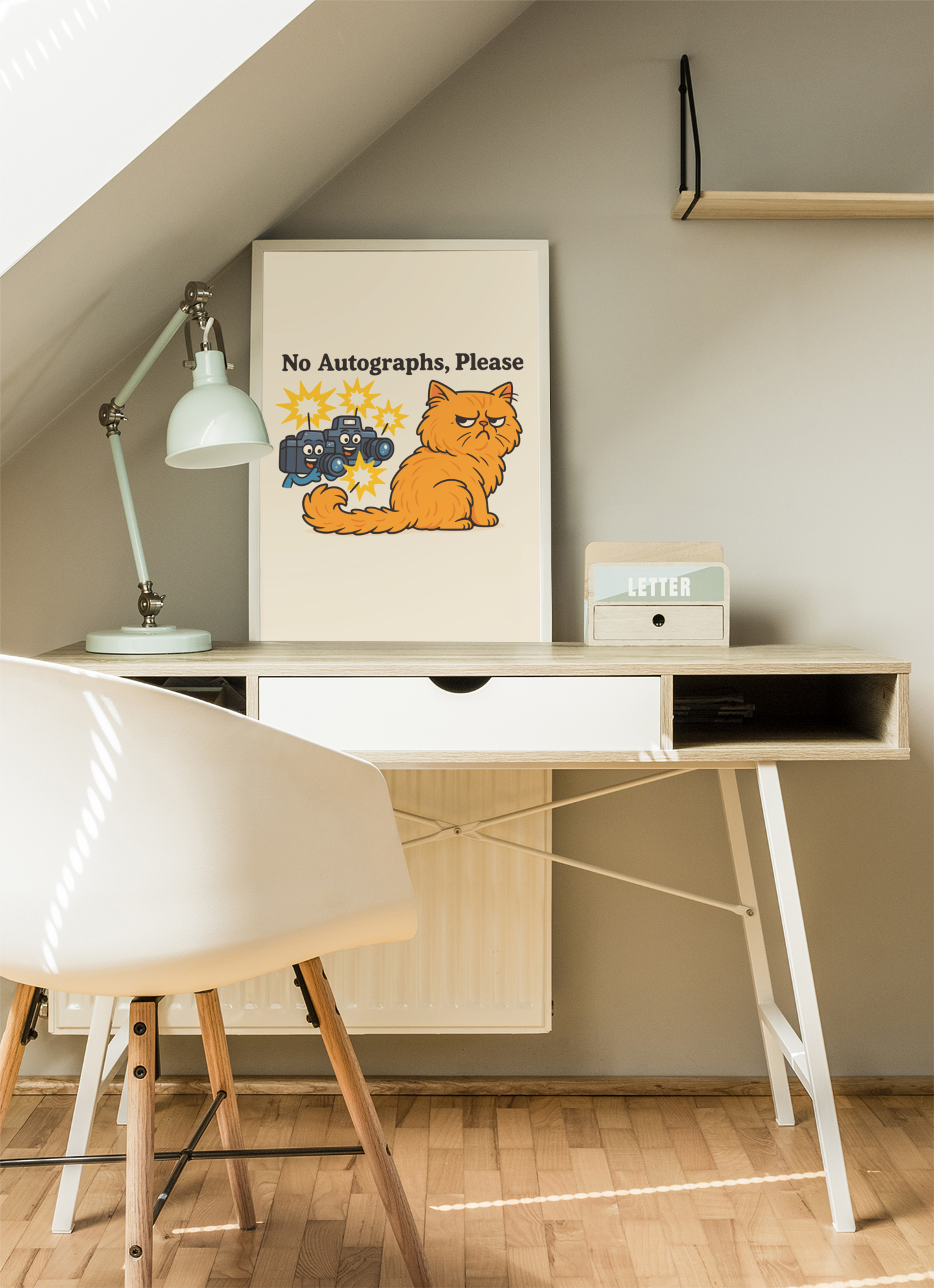 Funny Cat Memes Poster - No Autographs, Please - Matte Vertical Print