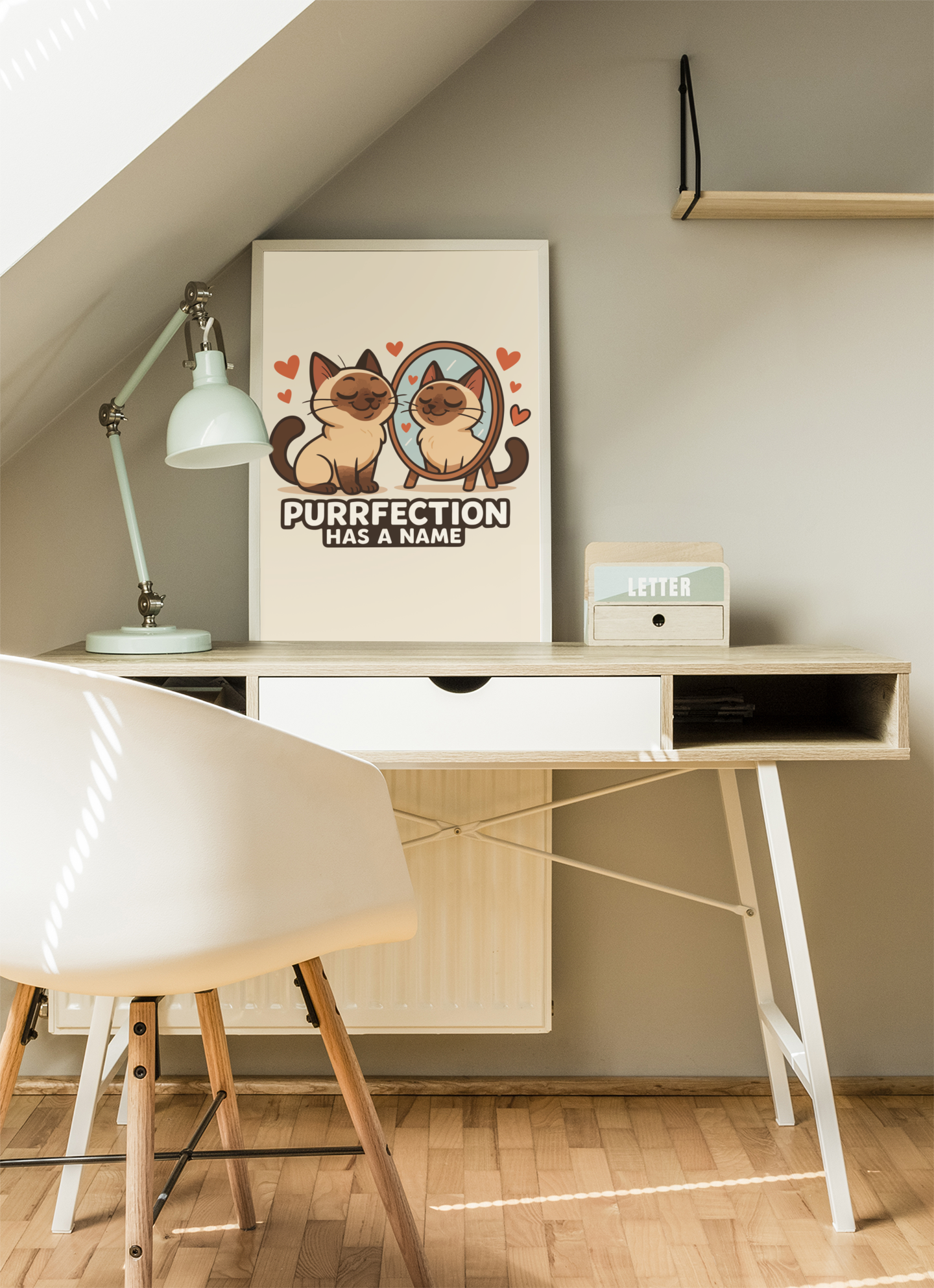 Funny Cat Memes: Cute Cat Poster - 'Purrfection Has a Name'