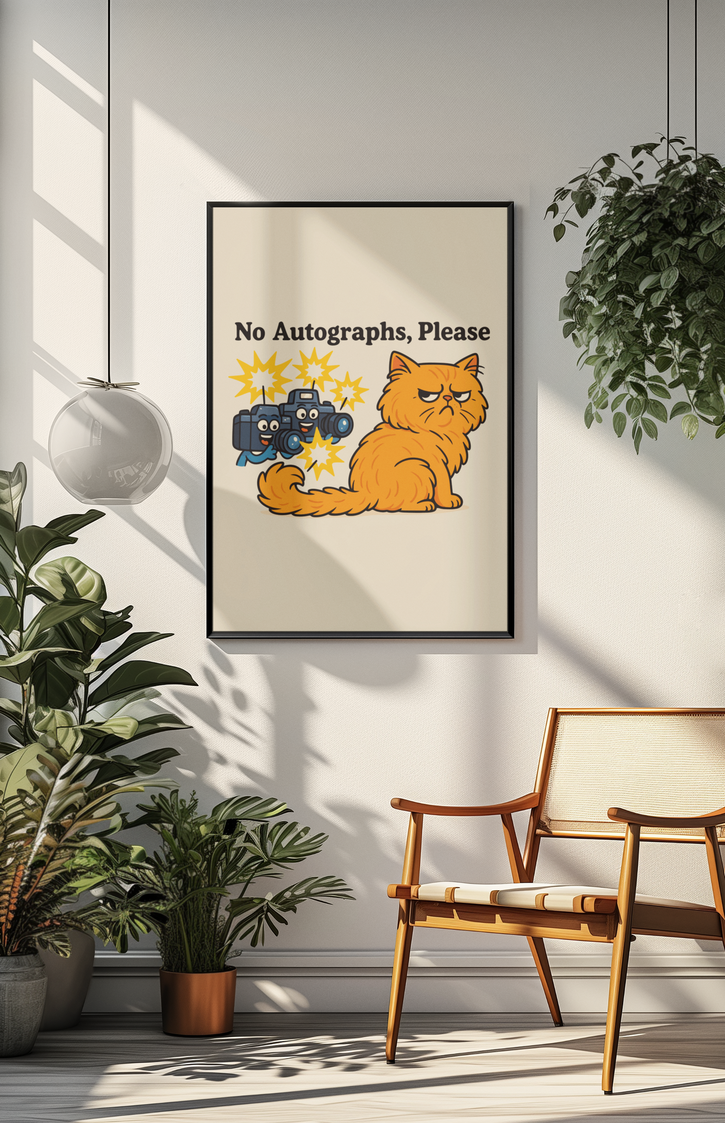 Funny Cat Memes Poster - No Autographs, Please - Matte Vertical Print