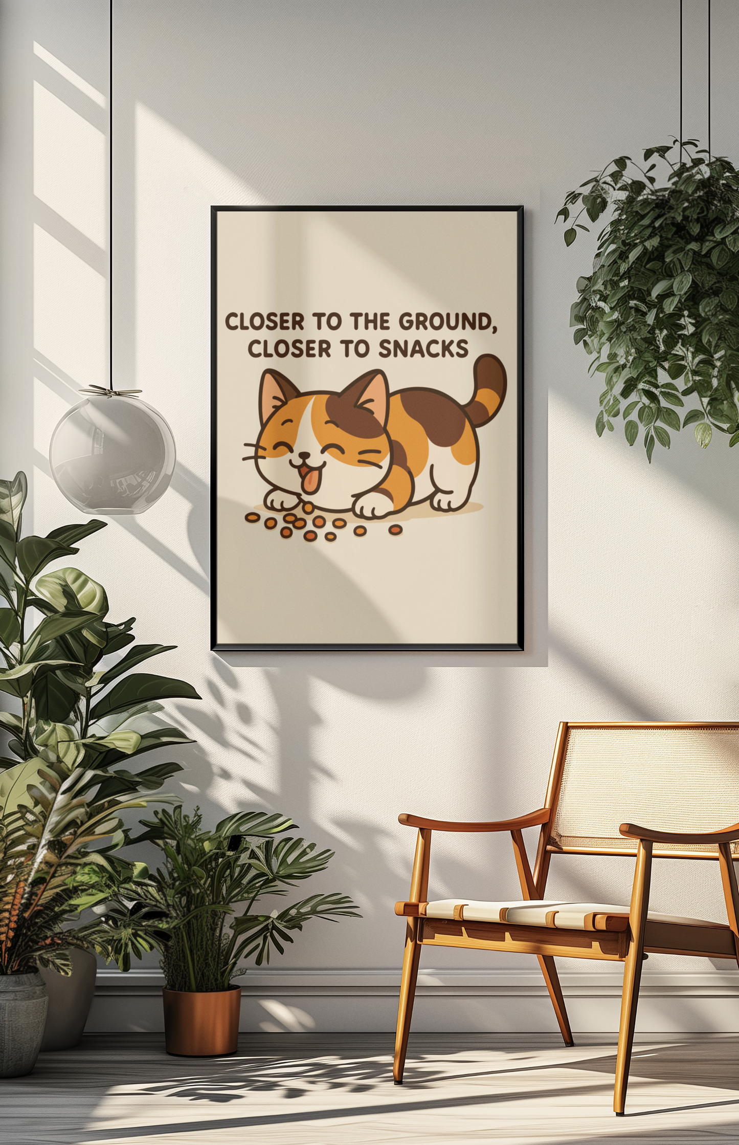 Funny Cat Memes: Cute Cat Snack Poster - Closer to Snacks Wall Art