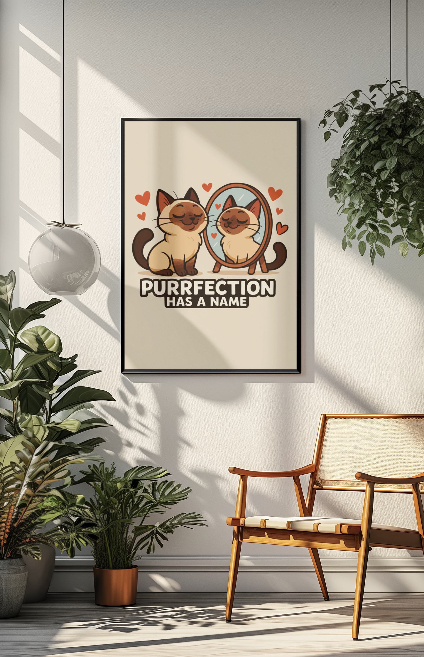 Funny Cat Memes: Cute Cat Poster - 'Purrfection Has a Name'