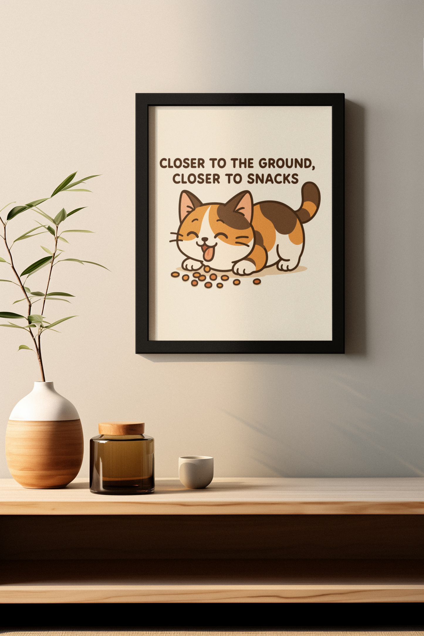 Funny Cat Memes: Cute Cat Snack Poster - Closer to Snacks Wall Art