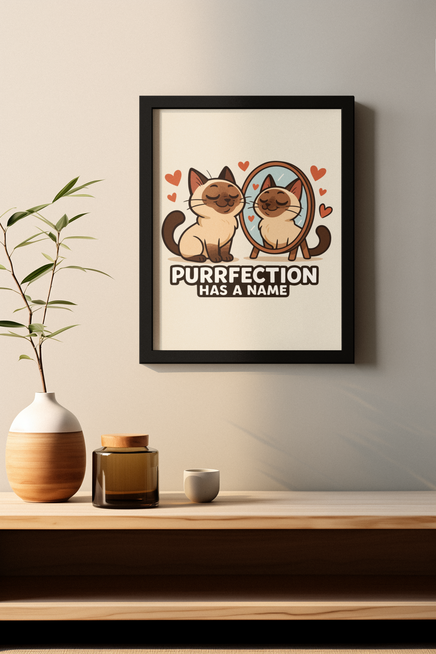 Funny Cat Memes: Cute Cat Poster - 'Purrfection Has a Name'