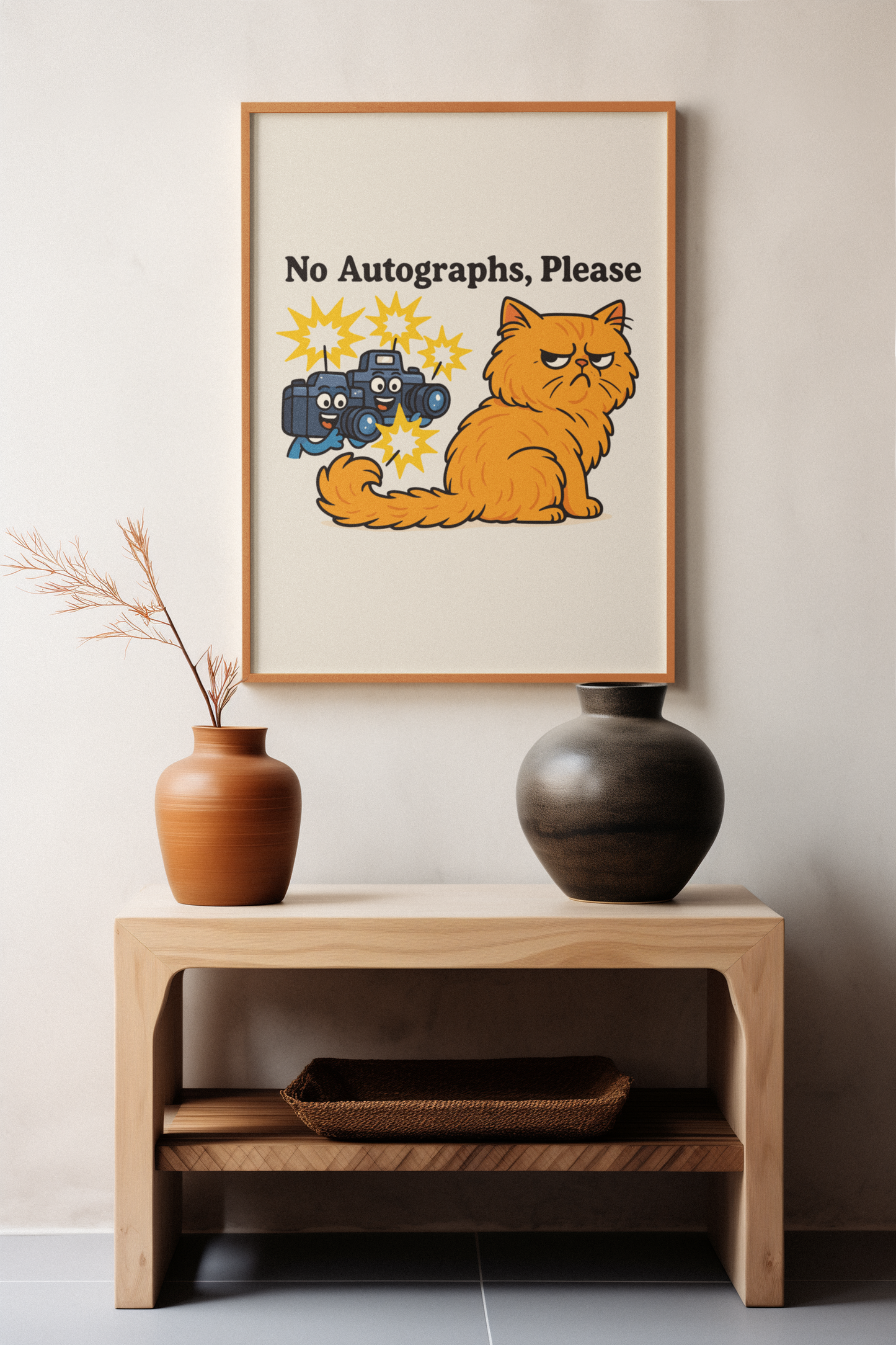 Funny Cat Memes Poster - No Autographs, Please - Matte Vertical Print
