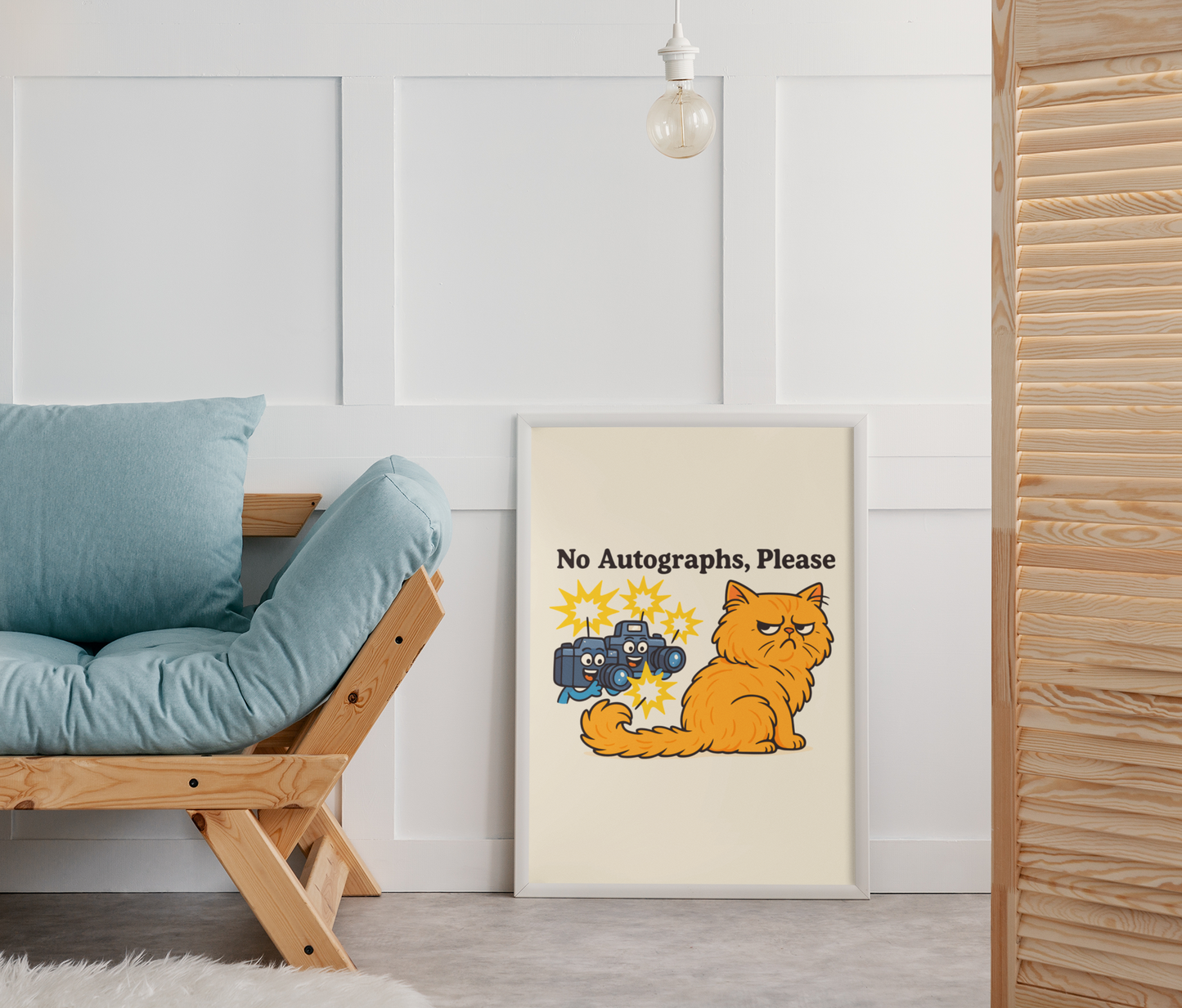 Funny Cat Memes Poster - No Autographs, Please - Matte Vertical Print