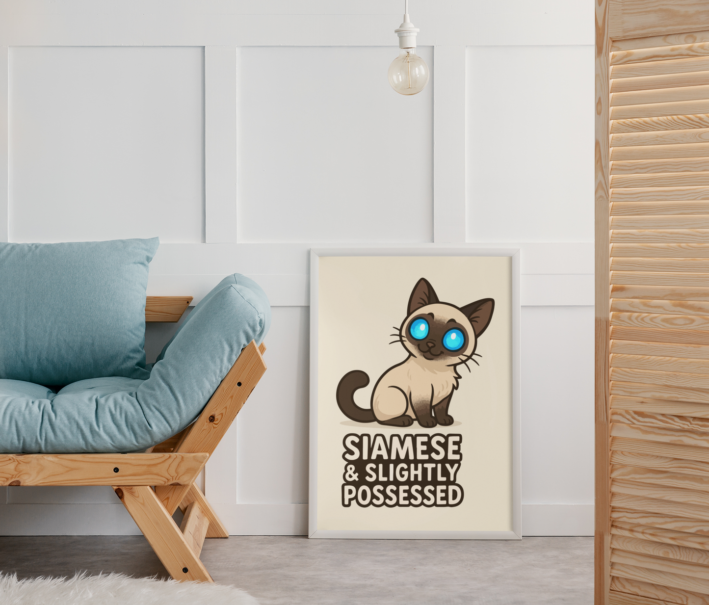 Funny Cat Memes: Siamese Cat Poster - Slightly Possessed Art Print