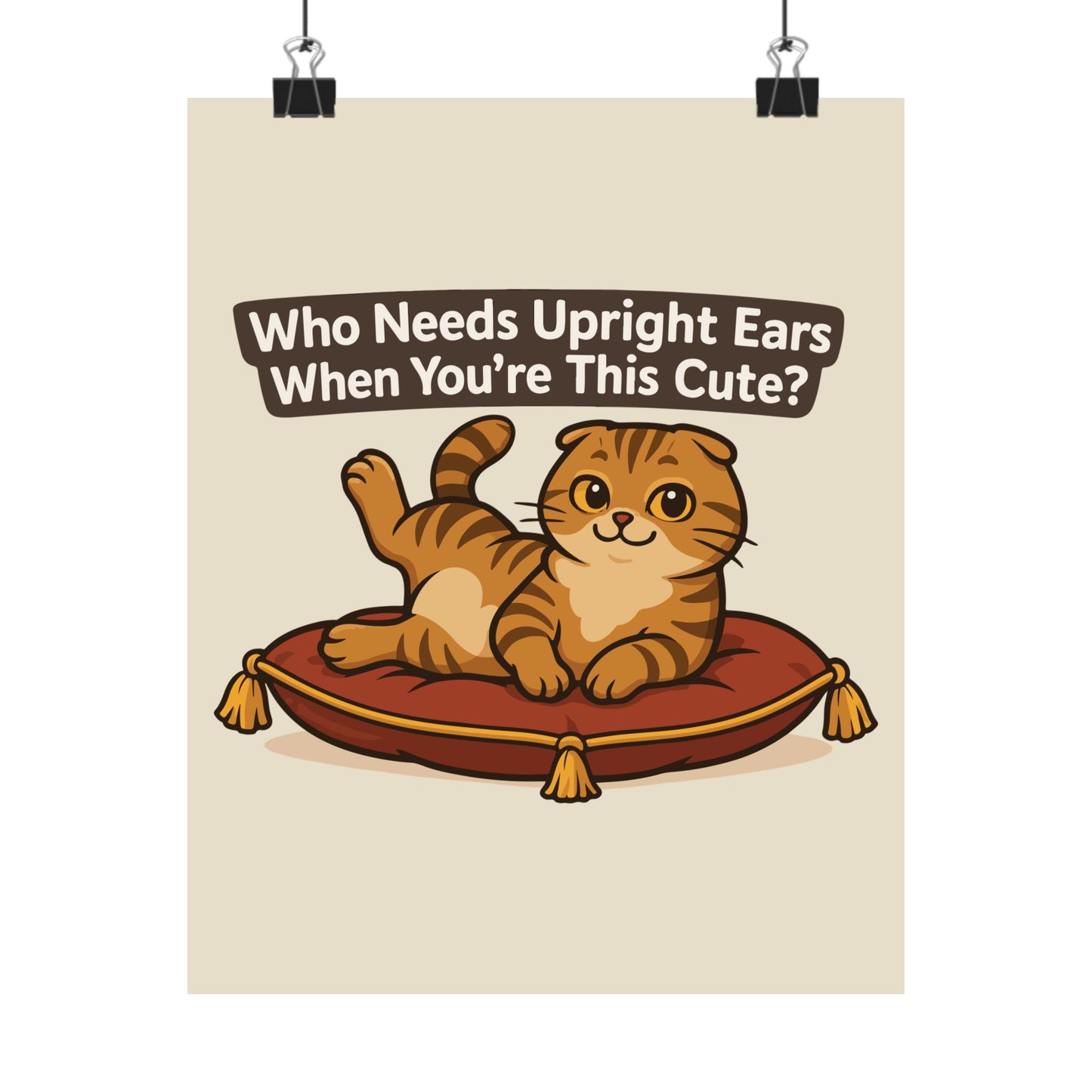 Funny Cat Memes: Cute Cat Quote Matte Vertical Poster - Perfect Wall Art for Cat Lovers