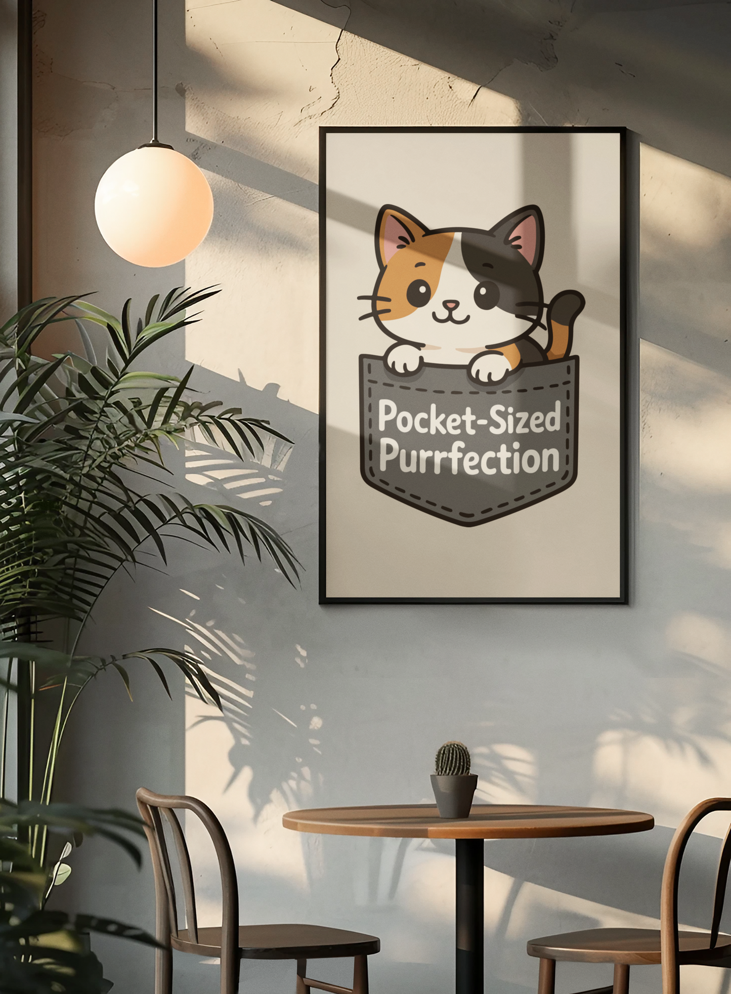 Funny Cat Memes: Cute Cat Pocket-Sized Purrfection Matte Vertical Poster
