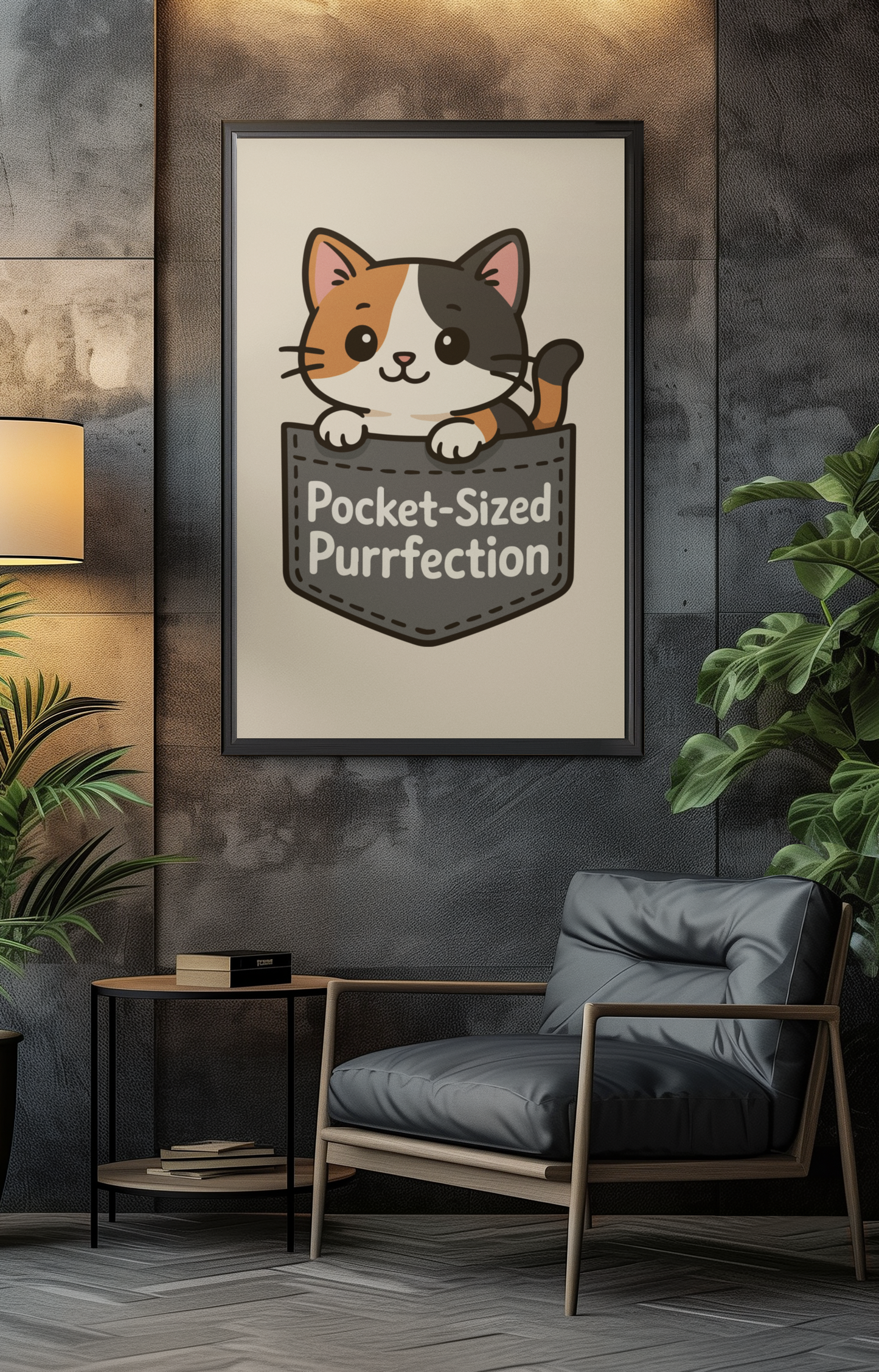 Funny Cat Memes: Cute Cat Pocket-Sized Purrfection Matte Vertical Poster