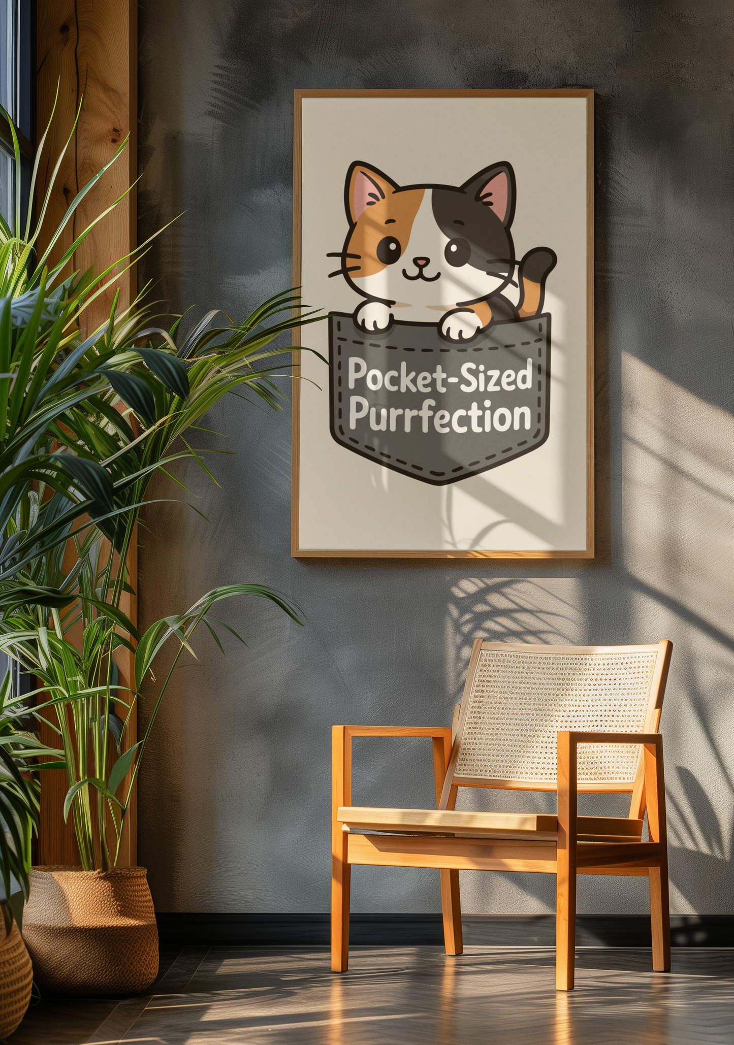Funny Cat Memes: Cute Cat Pocket-Sized Purrfection Matte Vertical Poster