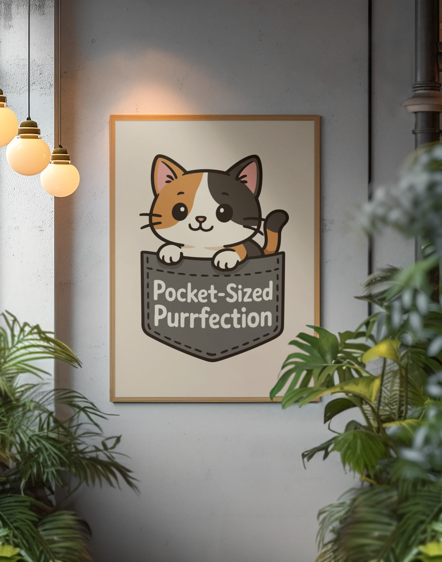 Funny Cat Memes: Cute Cat Pocket-Sized Purrfection Matte Vertical Poster
