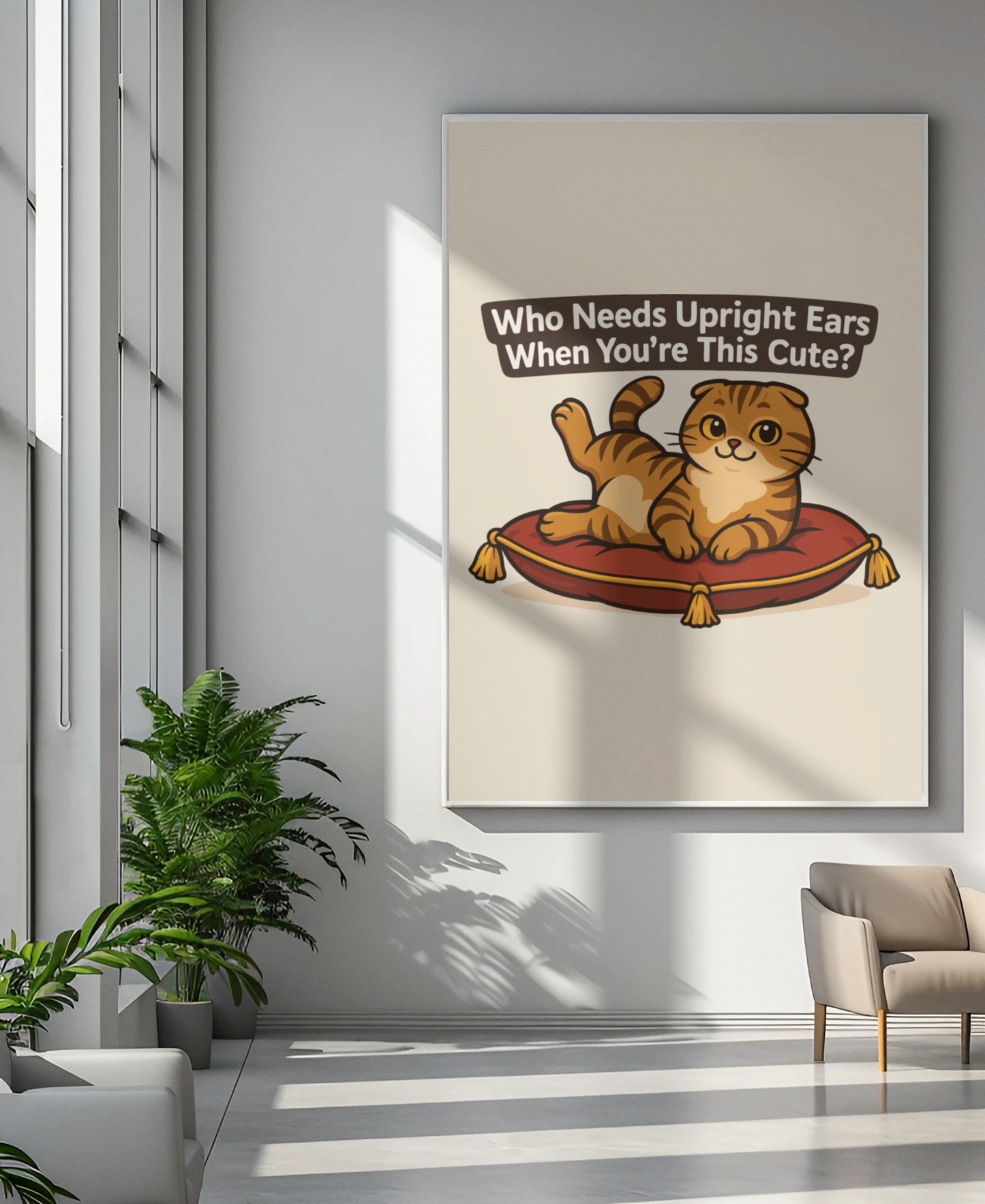 Funny Cat Memes: Cute Cat Quote Matte Vertical Poster - Perfect Wall Art for Cat Lovers
