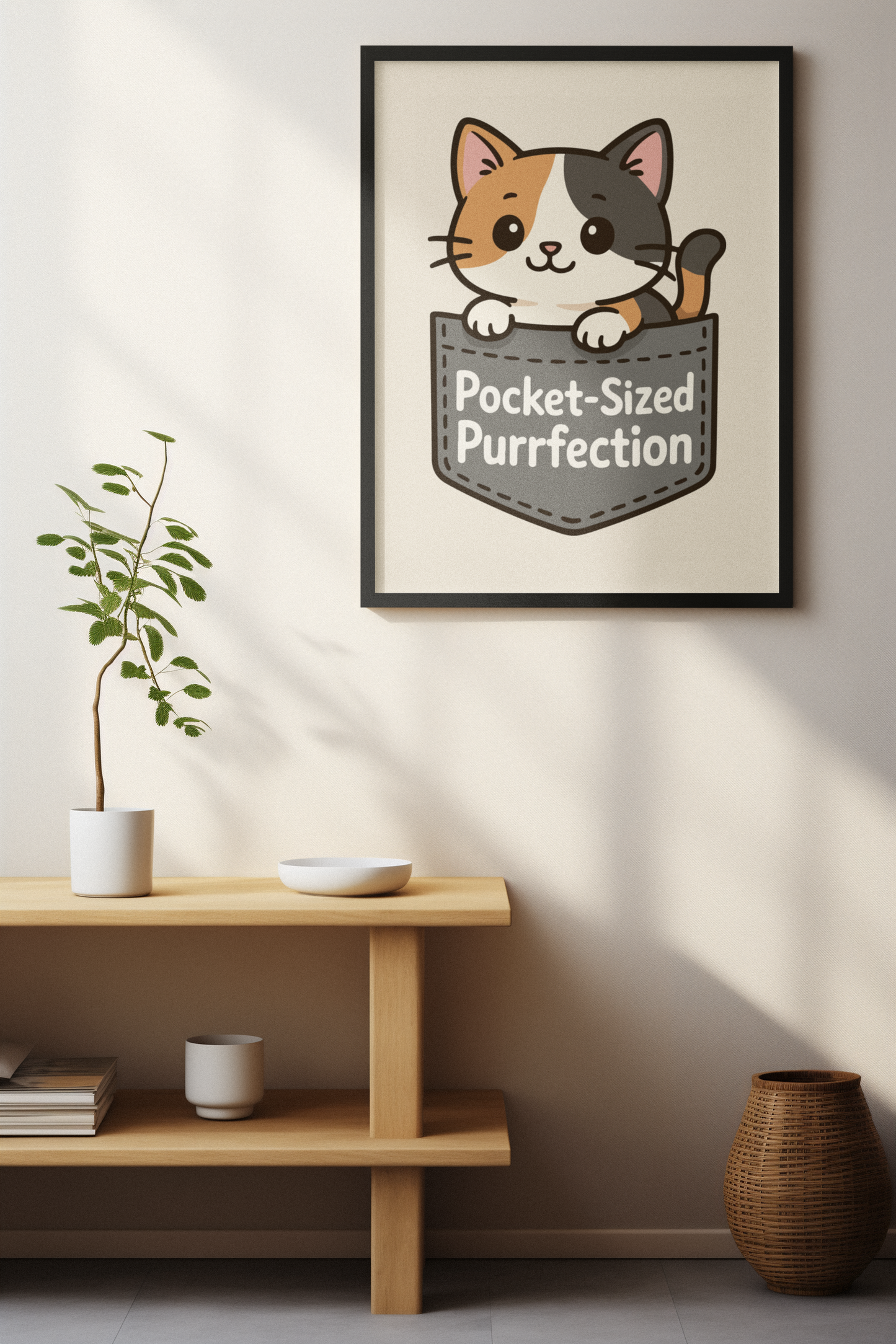 Funny Cat Memes: Cute Cat Pocket-Sized Purrfection Matte Vertical Poster