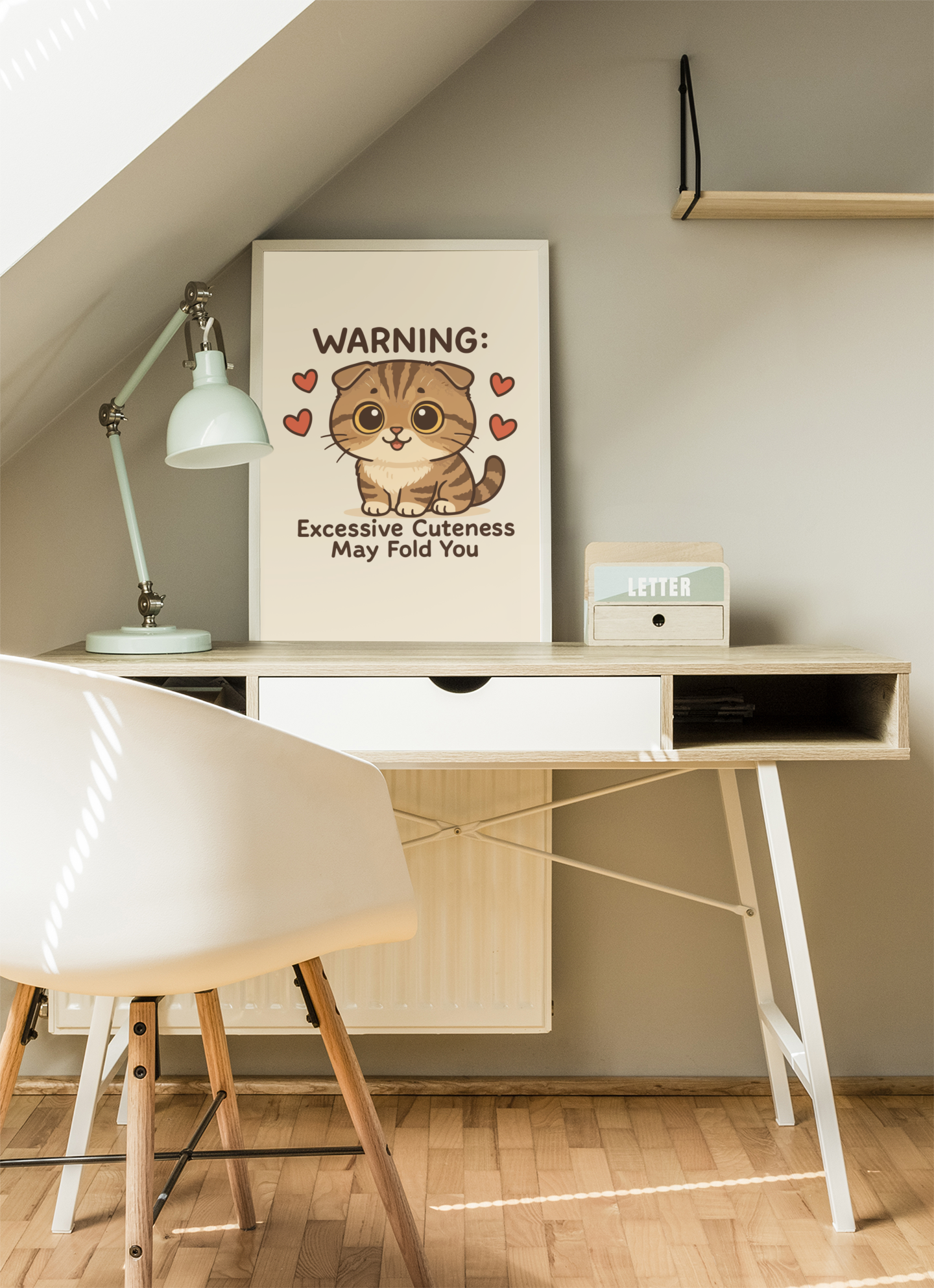 Funny Cat Memes: Cute Cat Warning Poster - Excessive Cuteness Alert
