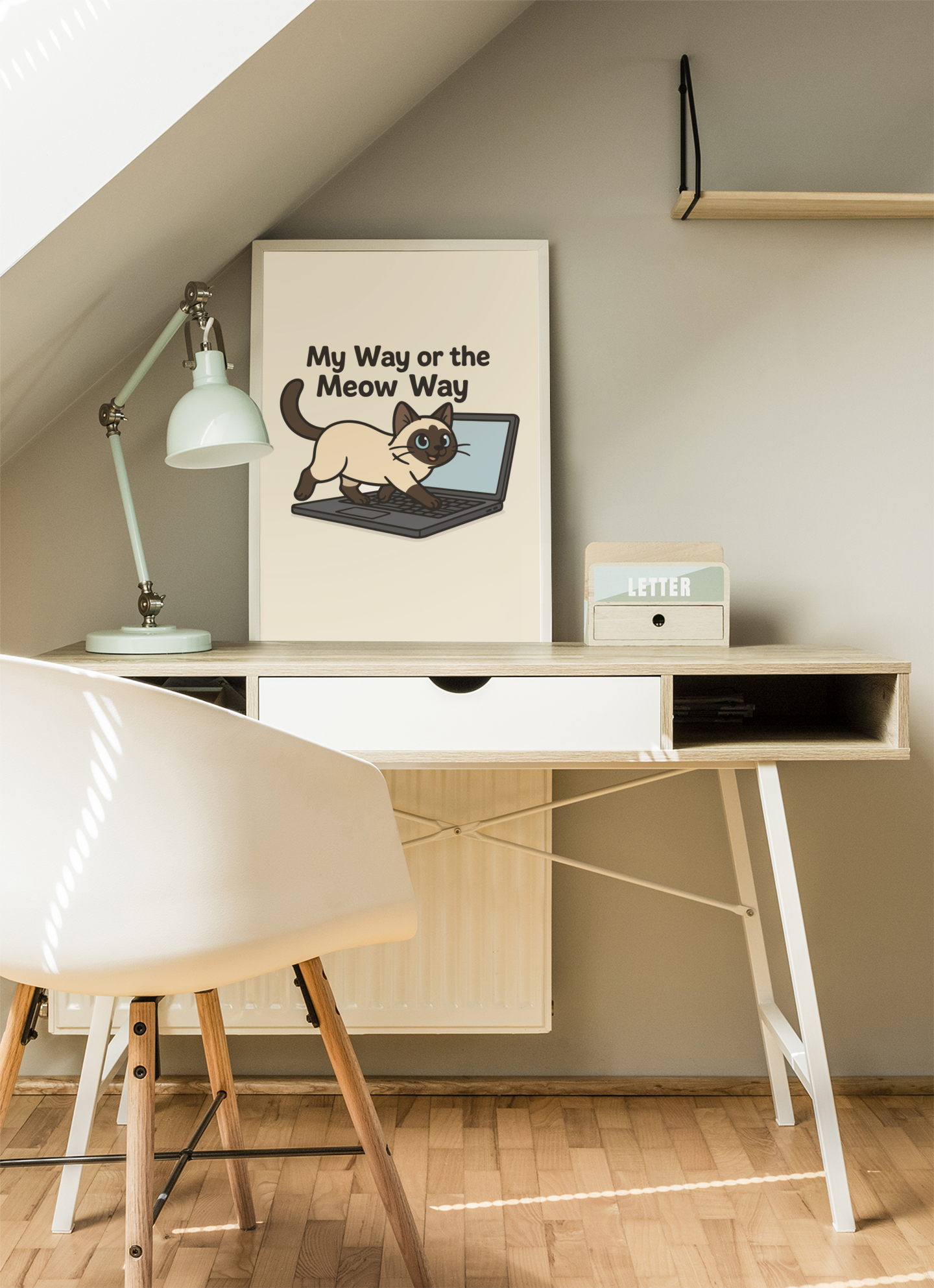 Funny Cat Memes: Cat-Themed Matte Vertical Poster - 'My Way or the Meow Way'