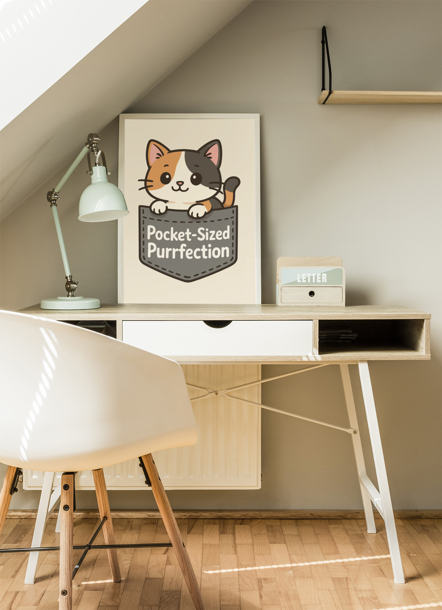 Funny Cat Memes: Cute Cat Pocket-Sized Purrfection Matte Vertical Poster