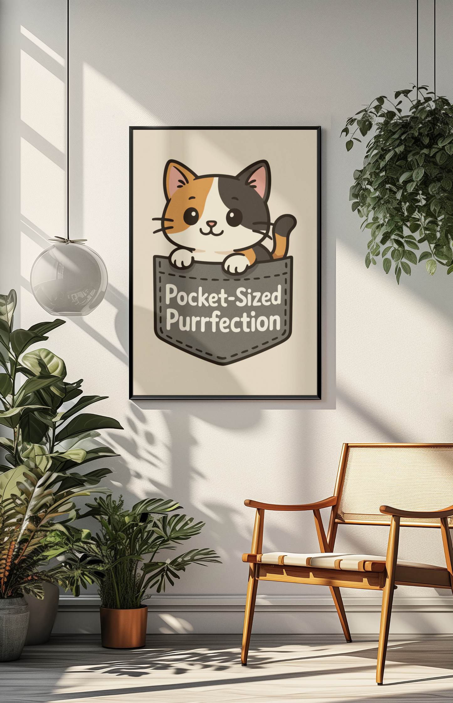 Funny Cat Memes: Cute Cat Pocket-Sized Purrfection Matte Vertical Poster