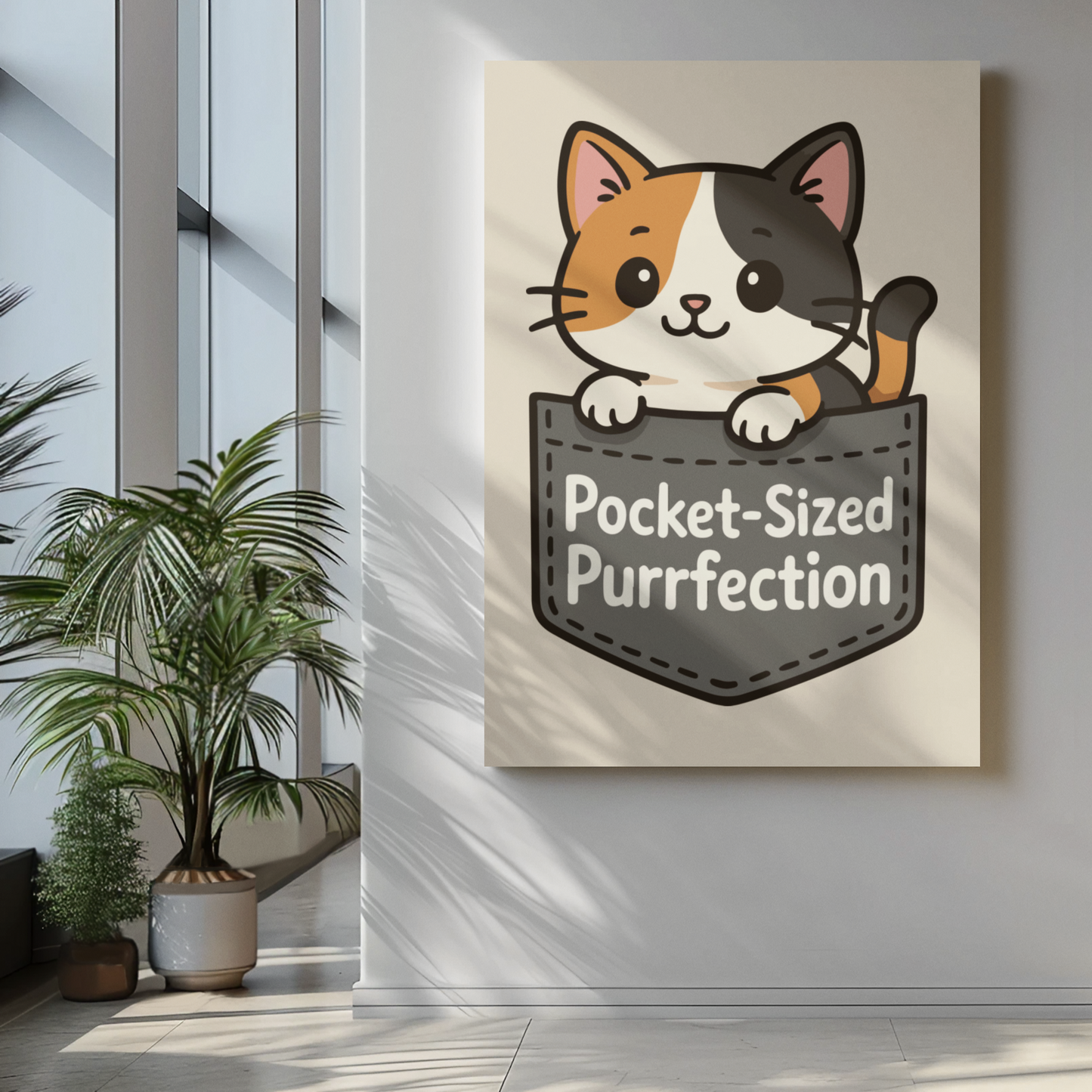 Funny Cat Memes: Cute Cat Pocket-Sized Purrfection Matte Vertical Poster