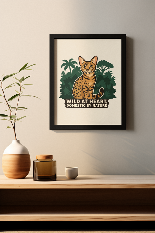Funny Cat Memes: Wild at Heart Matte Vertical Poster - Cat Lover Decor