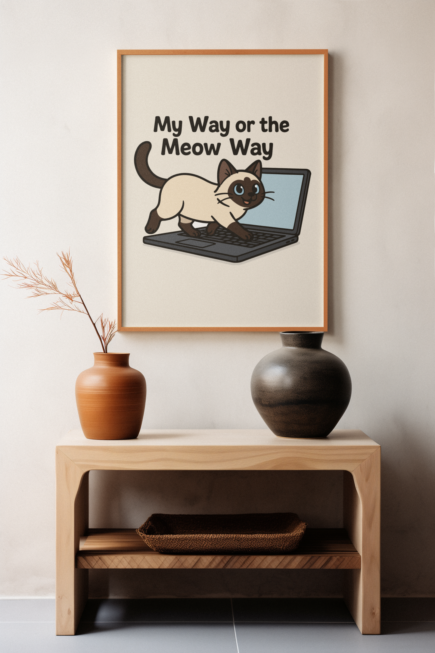 Funny Cat Memes: Cat-Themed Matte Vertical Poster - 'My Way or the Meow Way'