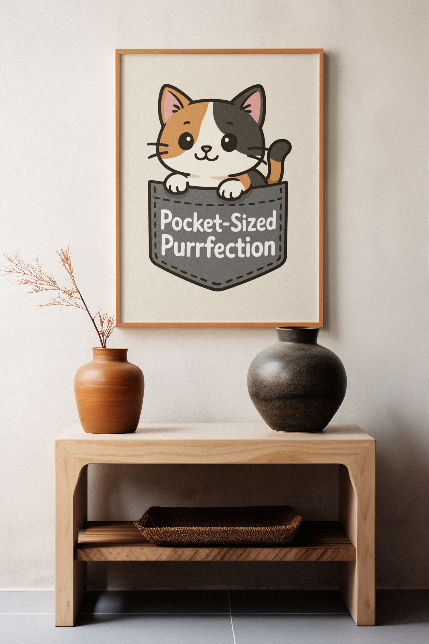 Funny Cat Memes: Cute Cat Pocket-Sized Purrfection Matte Vertical Poster