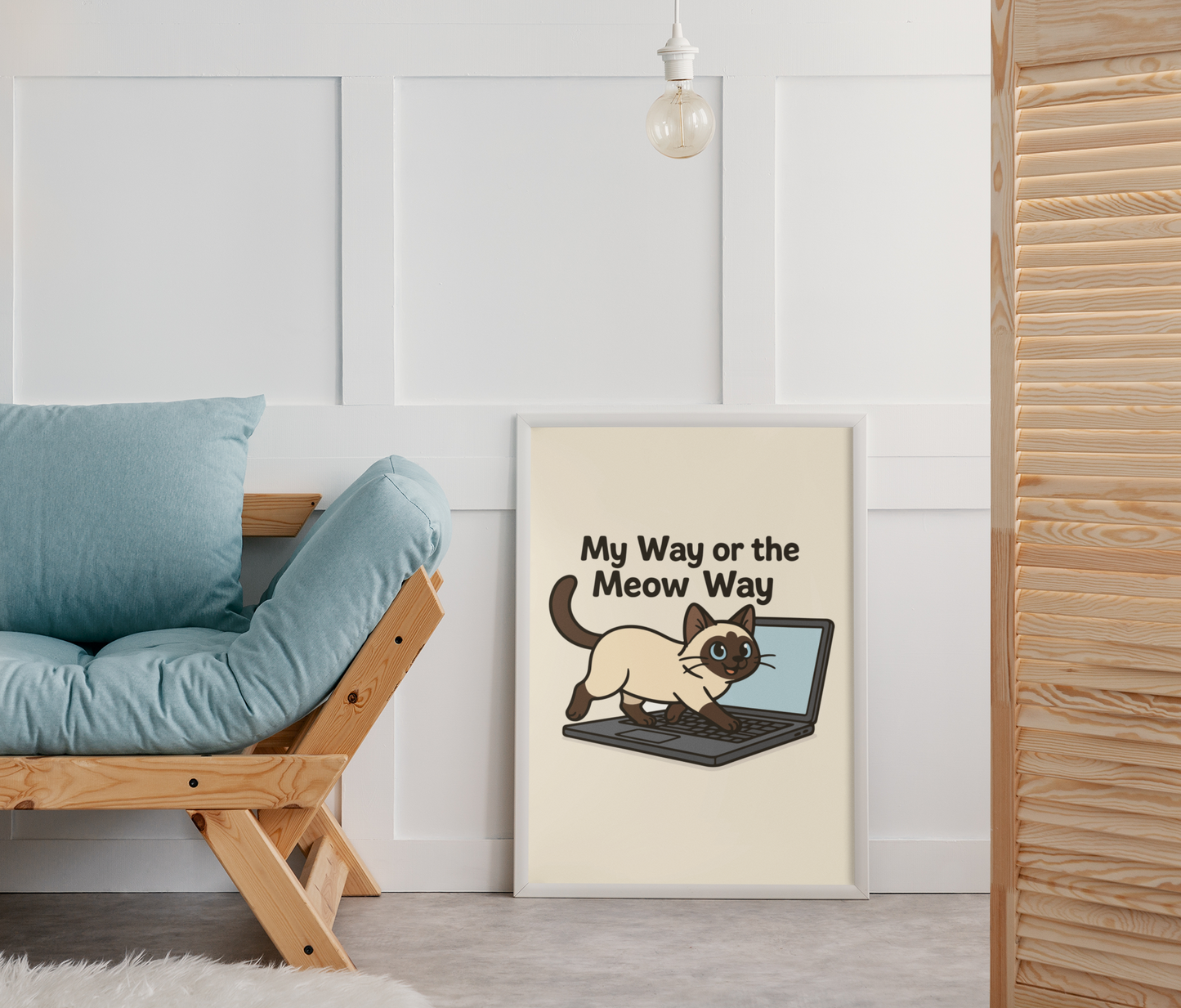 Funny Cat Memes: Cat-Themed Matte Vertical Poster - 'My Way or the Meow Way'